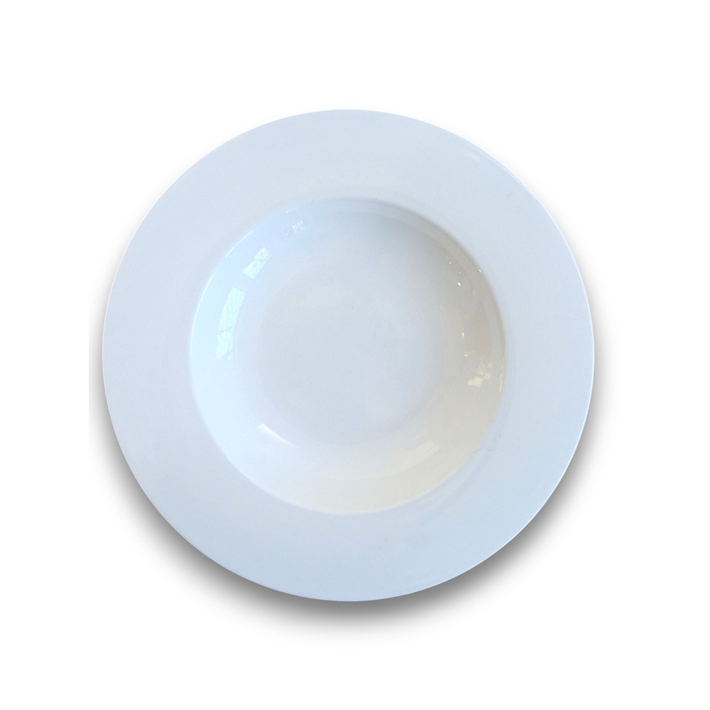 Set of 2 Villeroy & Boch White Wide Rim Soup Pasta Bowls‎ Anmut 9.5''